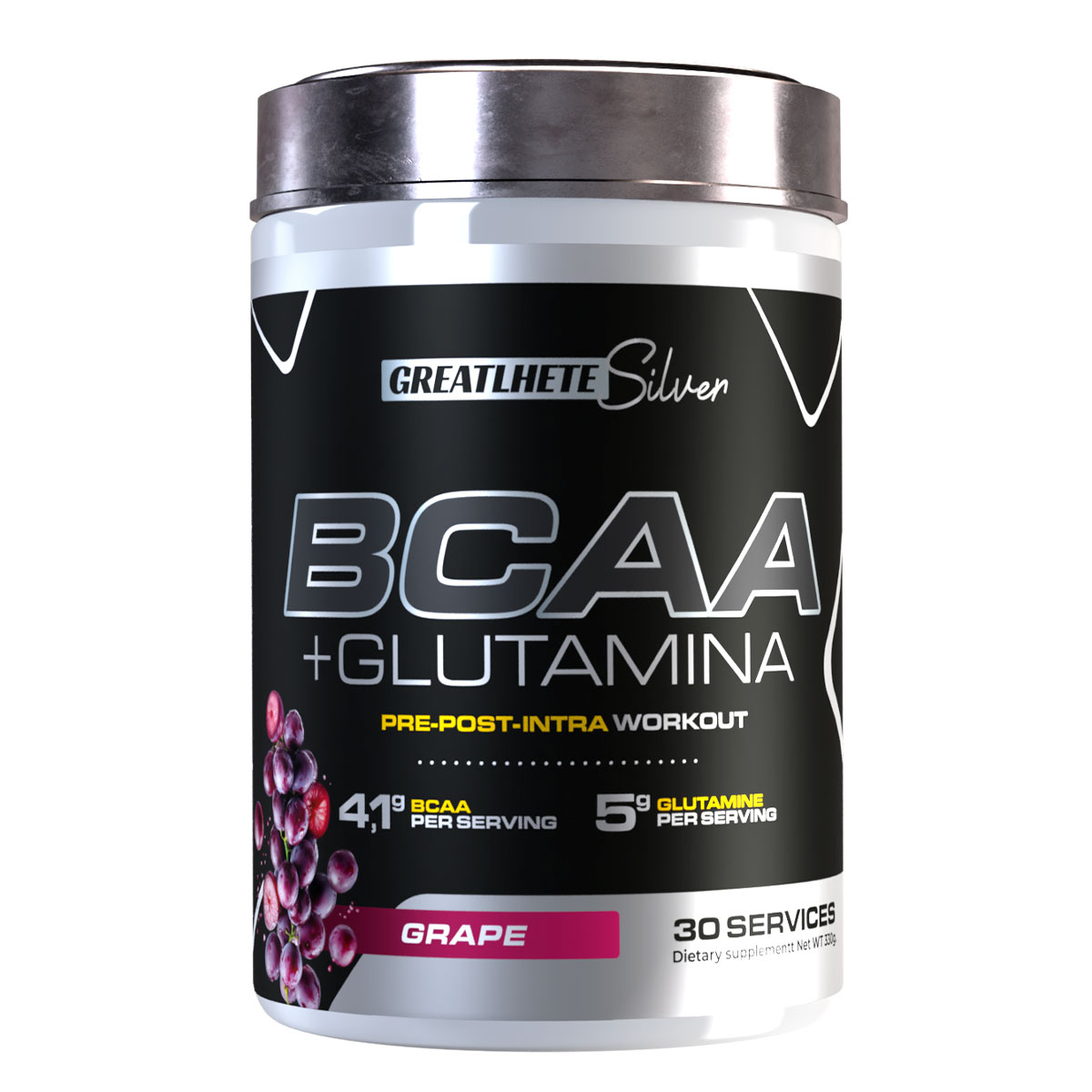 bcaagluta-uva.jpg Bcaa + Glutamina GREATLHETE 30 serv - Imagen 1